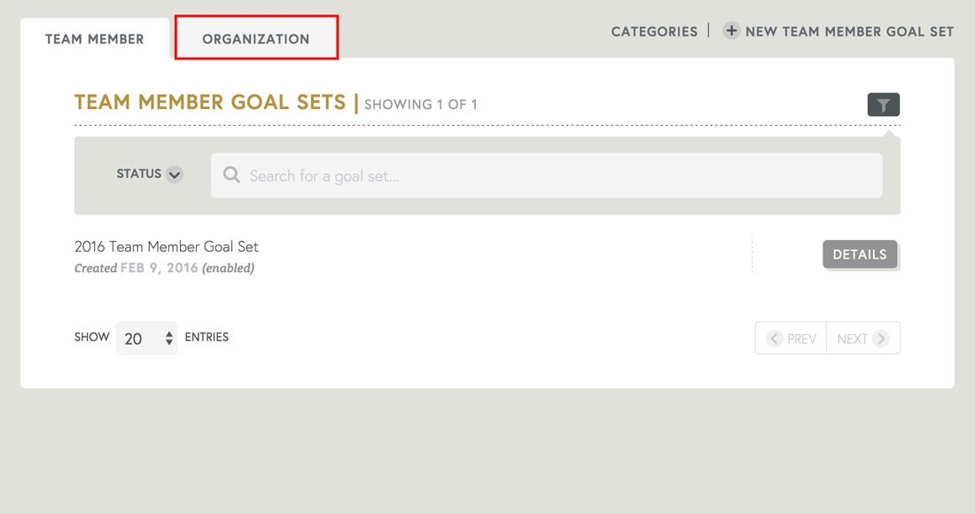 adding organization goals to employee engagement software