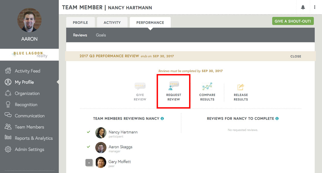 requesting 360 peer reviews