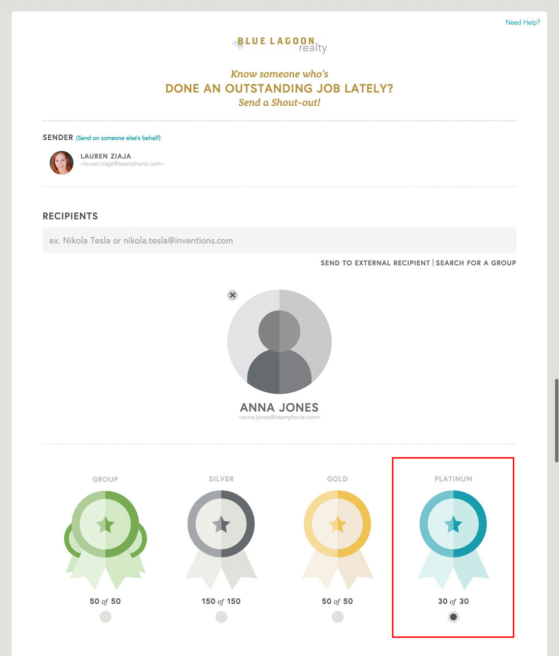 free employee engagement software employee recognition form