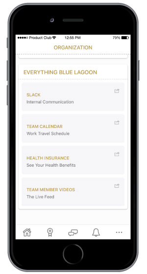mobile app helpful links to boost company culture