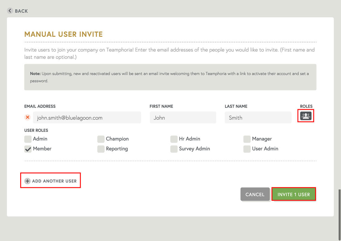 adding employee roles on engagement software