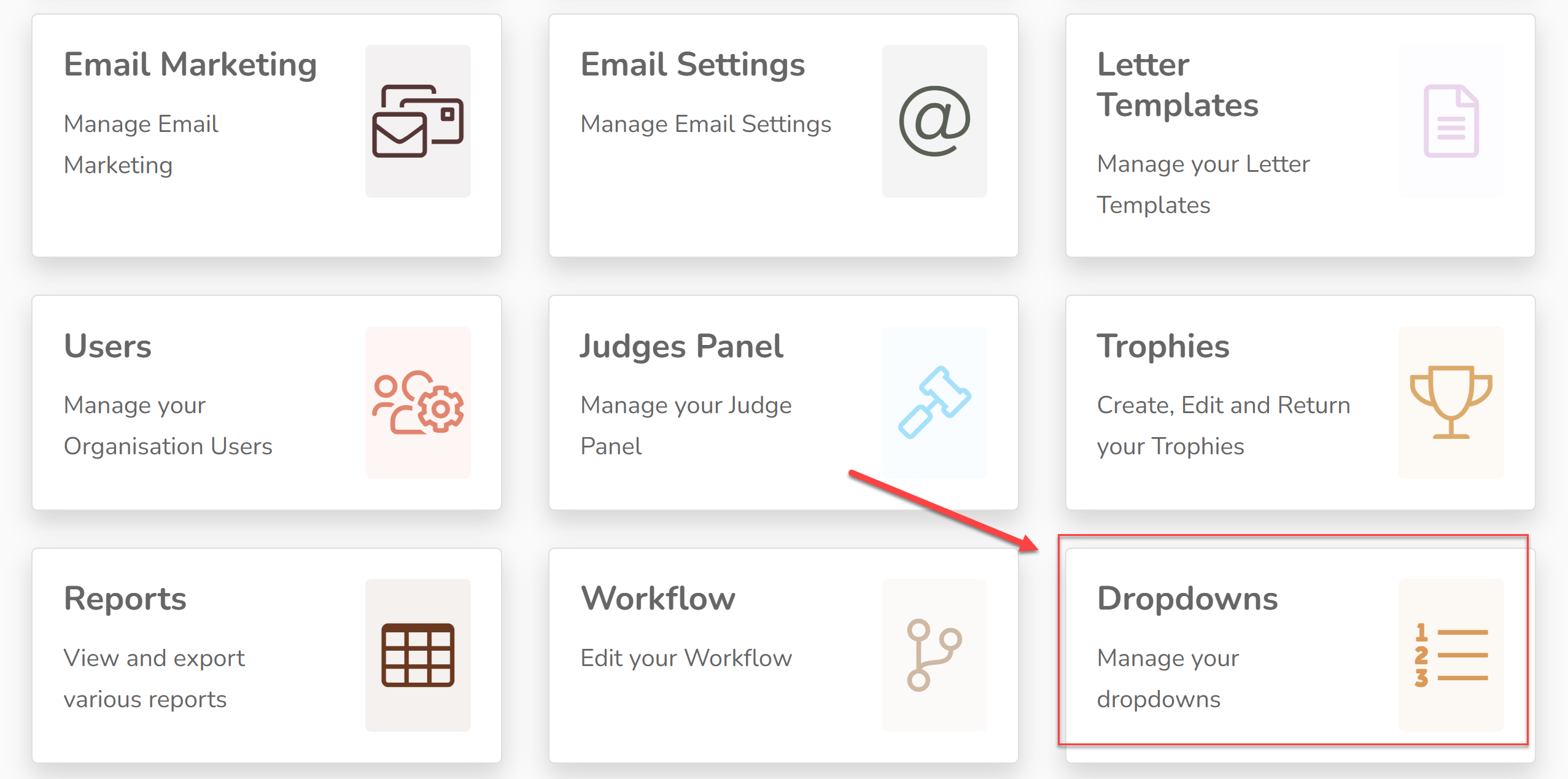 Creating Dropdown Menus and Options in the CRM