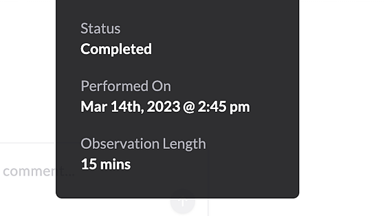 Screenshot of: The summary email and all reporting will show the correct observation date and length. 