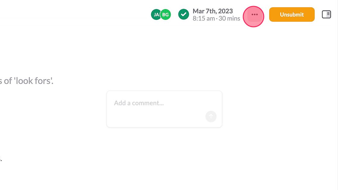 Screenshot of: Click on the actions "···" menu.  