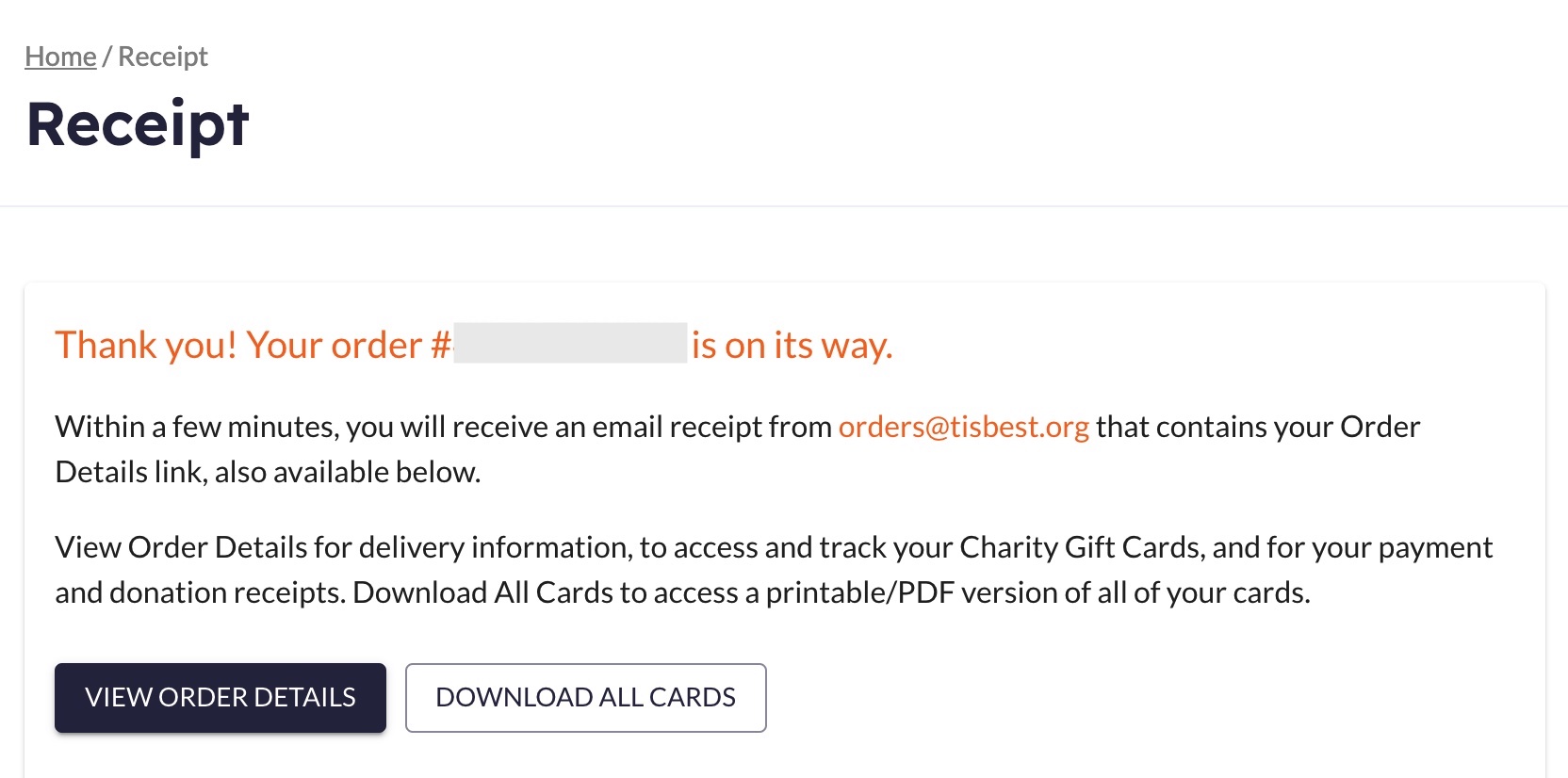 Receipt page example