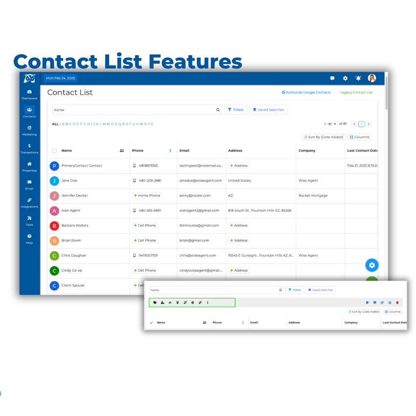 Contact List Feature