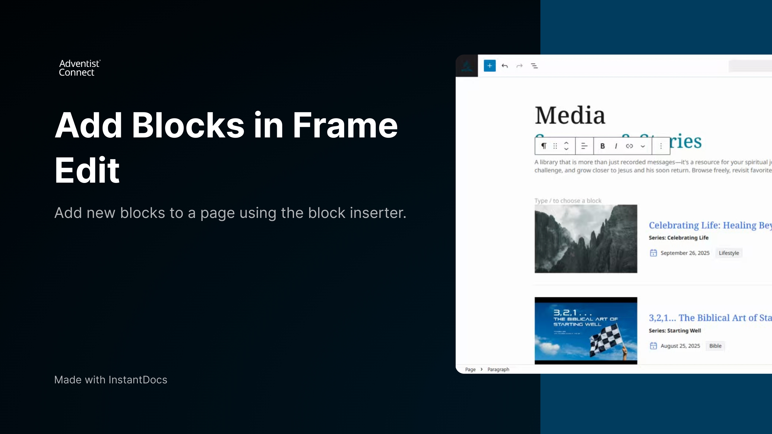 Adding Blocks to Pages