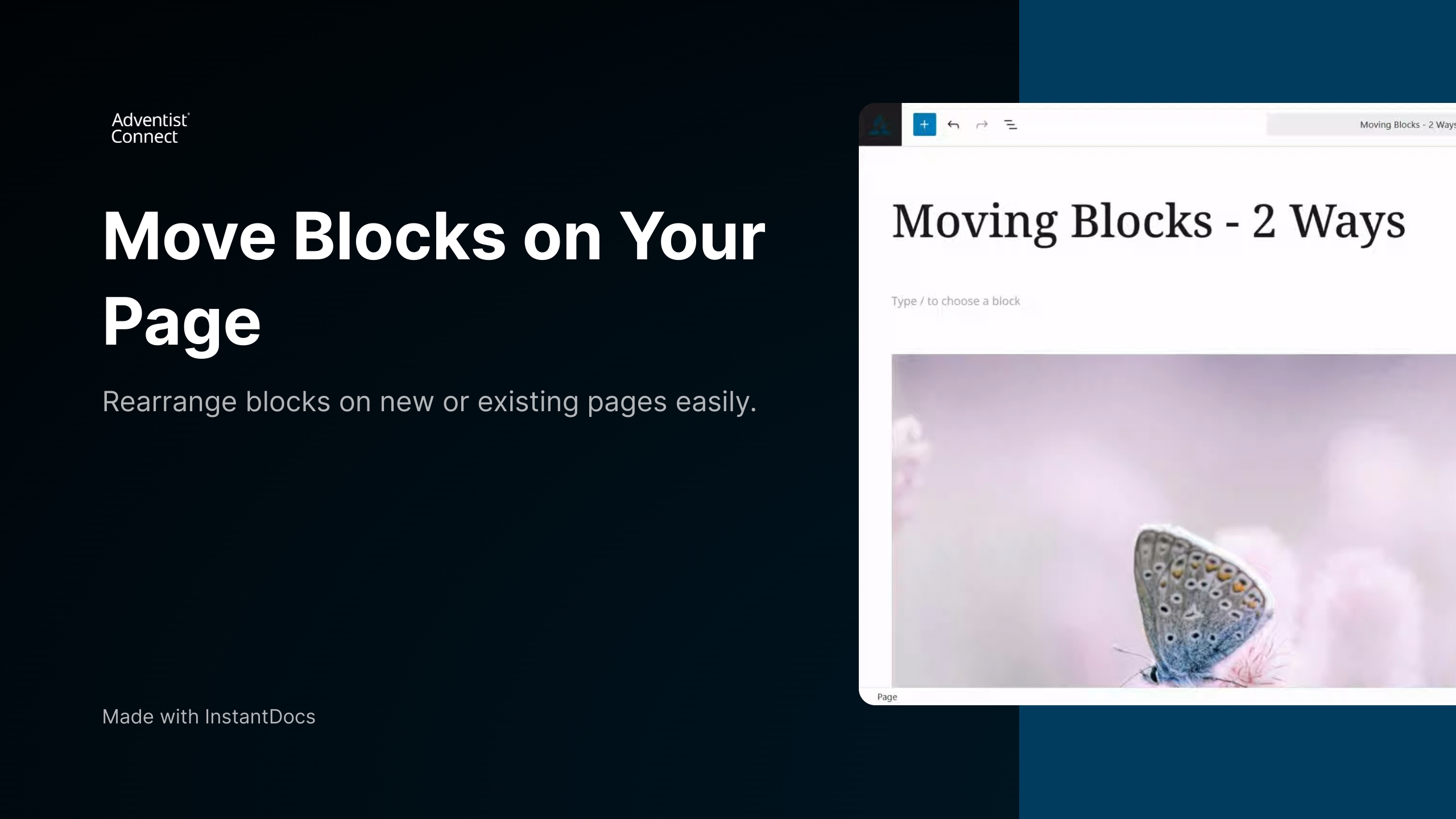 Move Blocks on Your Page
