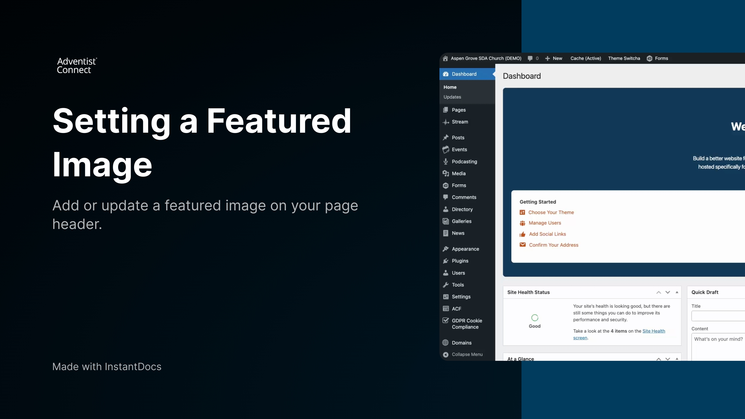 Add or Edit Featured Image
