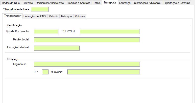 Aba transporte-transportador