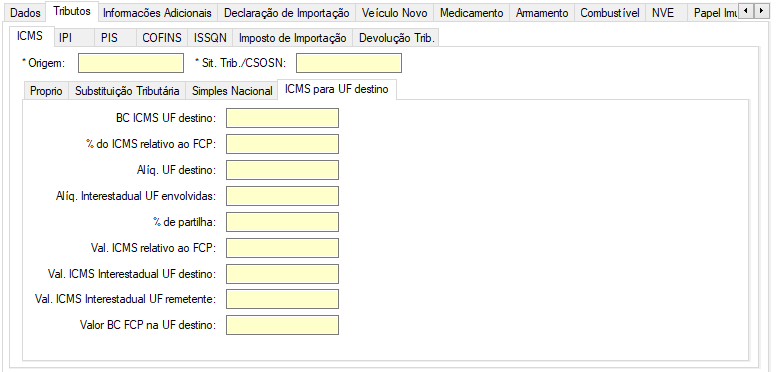Aba produtos-tributos-icms-icms para uf destino