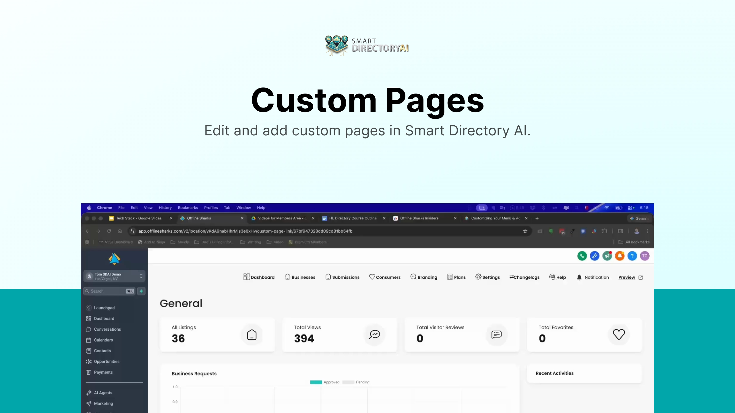 Custom pages