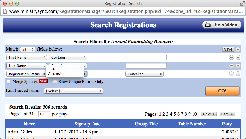 Email Cancelled Members